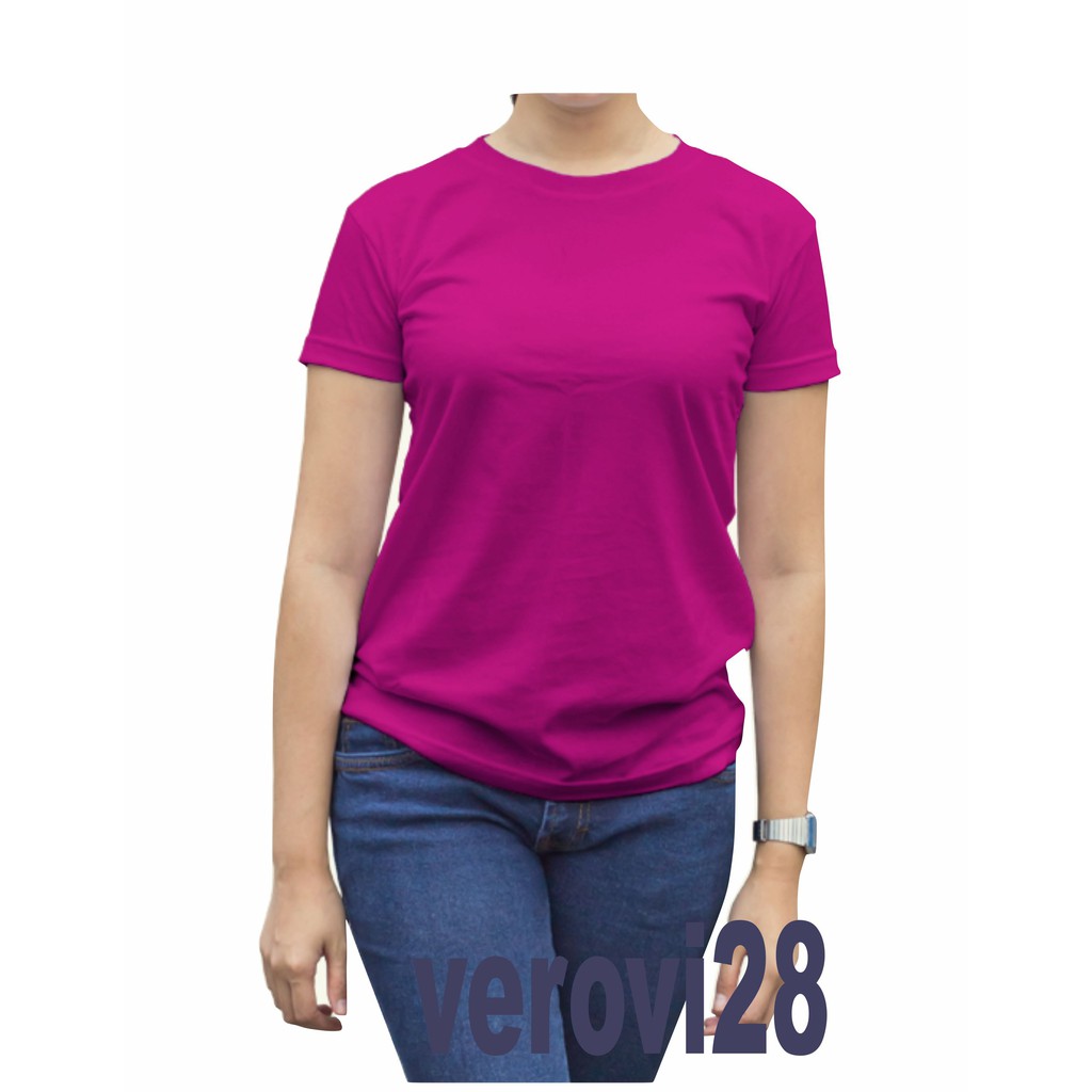 KAOS CEWEK POLOS KATUN COMBED O NECK LENGAN PENDEK ATASAN WANITA TERMURAH