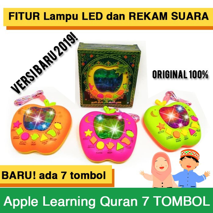 Albama - Mainan Edukasi Anak Muslim / Apple Learing Quran 7 Tombol / Speaker Learning Mengaji / Spea