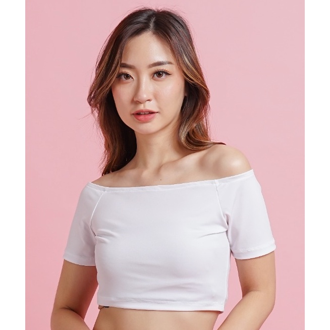 MODAVIE - ROSE TANKTOP Sabrina Crop Top T-Shirt Kaos Pendek Wanita