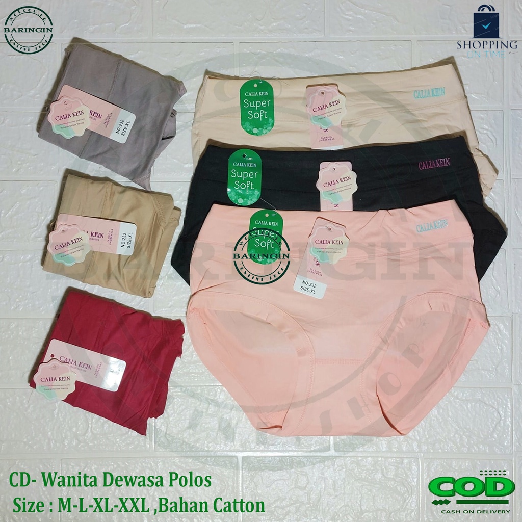 ISI 3 PCS -Celana Dalam Wanita UnderPants Underware CD Briefs Elastis