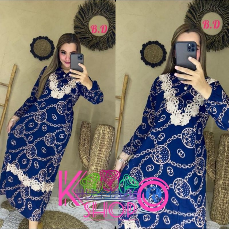 daster renda lengan panjang