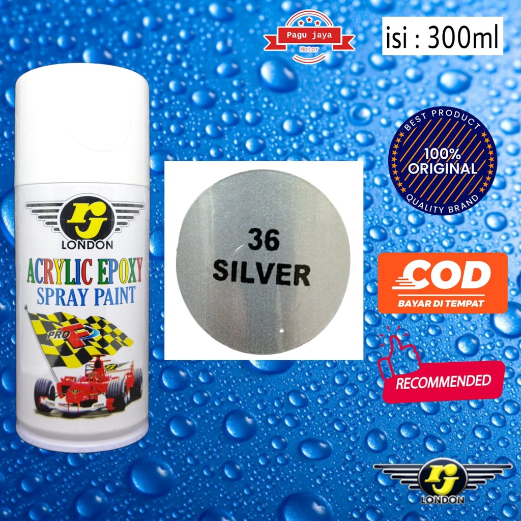 pilok pilox 300ml silver rj london cat semprot spray paint