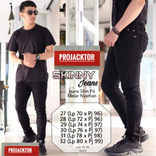 Celana black skiny pria