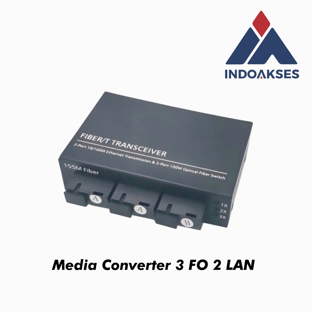 Media Converter 3 FO SC 2 RJ45 LAN HTB 3FO 2Lan RJ45