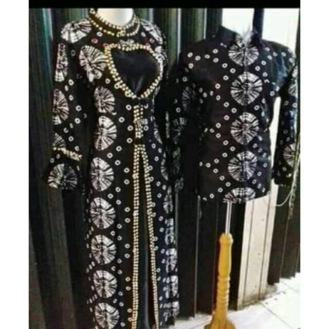 Couple gamis love  baju pesta songket palembang