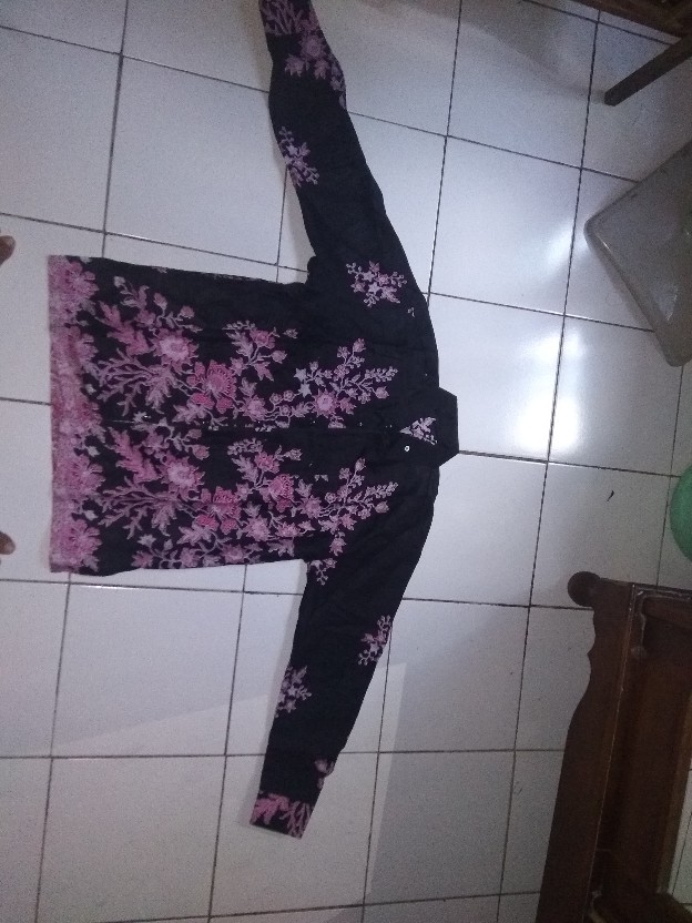 Batik Couple Keluarga Sania Ruffle Ori Ndoro Jowi Dnt Motif Cibulan Merah