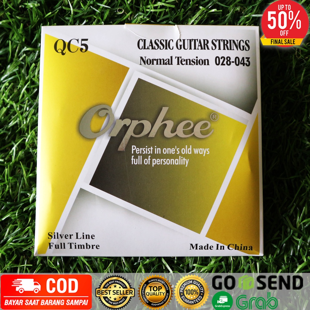 Senar Gitar Klasik Clear Nylon Nilon Orphee QC5