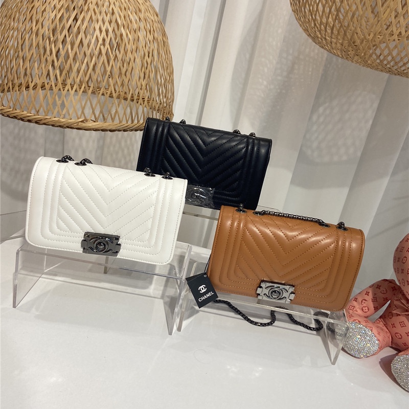 [READY] Tas Selempang Wanita Tas Selempang Ch4n3l Shoulder Bag Tas Wanita Kekinian Murah sling bag wanita crossbody bag tas selempang bahu tas wanita branded tas wanita import tas wanita murah tas make up