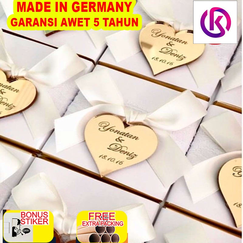 

Murah Custom Acrylic Hampers Tag Mirror Love Hati | Akrilik Tag Engrave 35