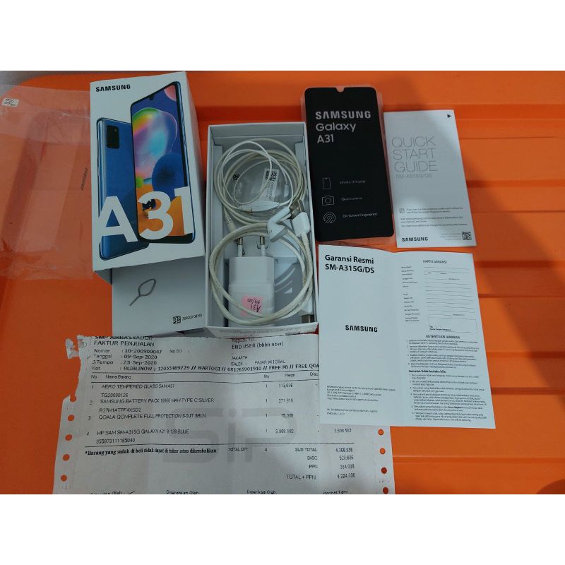 Samsung Galaxy A31 Ram 8/128gb Second Fullset Original