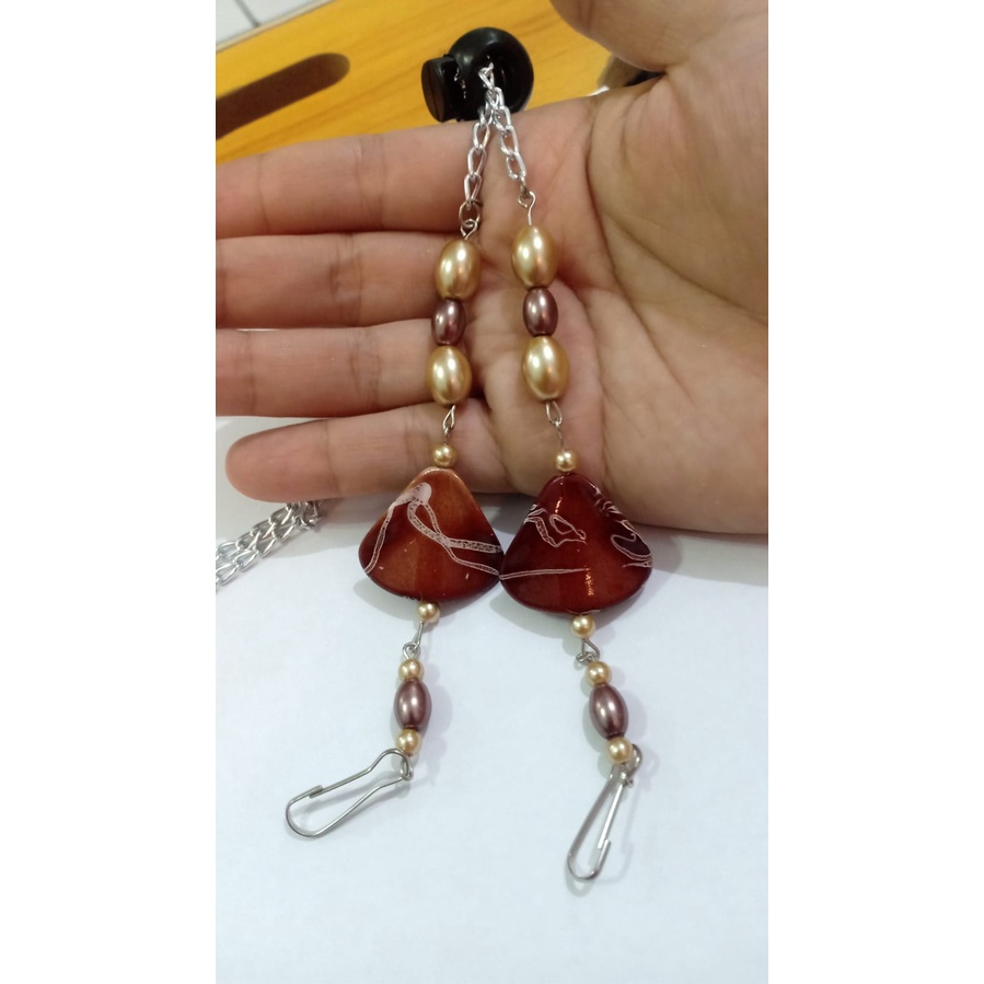 konektor masker hijab 2in1/konektor masker mutiara/konektor masker murah