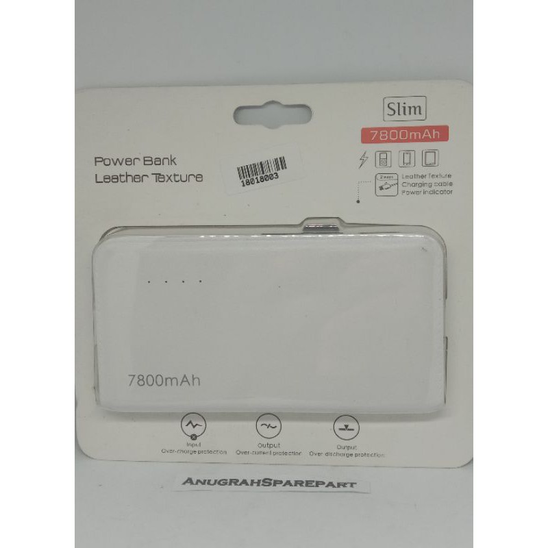 BCARE SLIM LEATHER TEXTURE POWER BANK - 7800mah