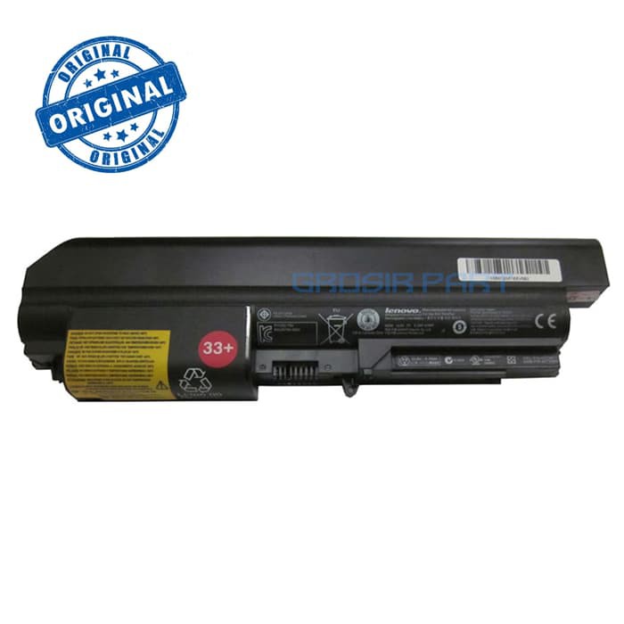 Baterai ORIGINAL Lenovo Thinkpad R400 R61 T400 T61 14 - Black