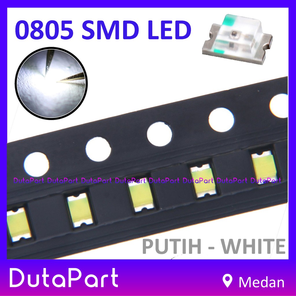 0805 SMD SMT LED PUTIH WHITE Super Bright KUALITAS BAGUS