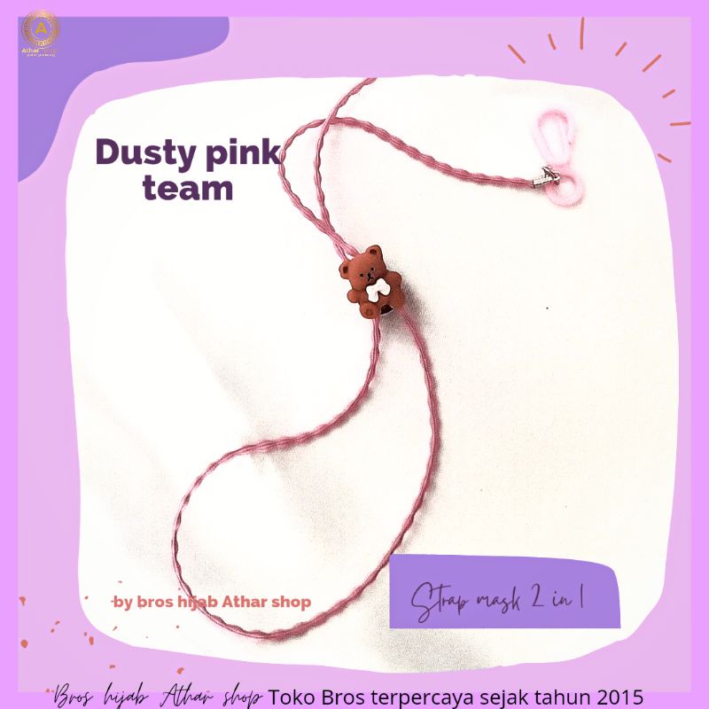 kalung masker konektor 2 in 1 strap mask karet serut boneka clay