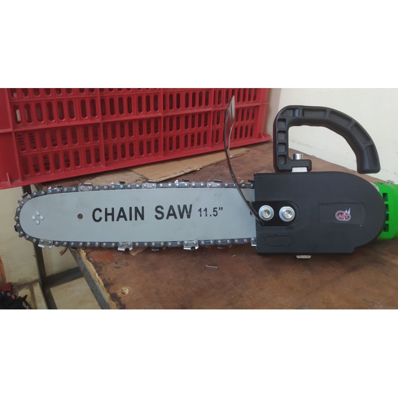 ADAPTOR MINI CHAINSAW MESIN GERINDA CHAIN SAW STAND / Mini Adaptor Chainsaw 11,5&quot; Inch Chain Saw Converter Mesin Gerinda Tangan Sambungan Gergaji tangan