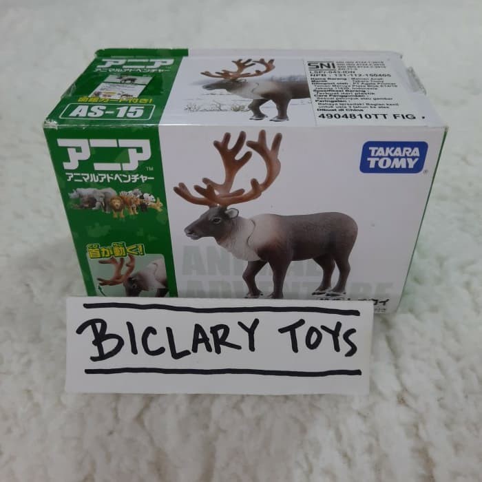 Takara Tomy ANIA AS-15 Reindeer Rusa Hewan Animal Figure Mainan Hewan ORI