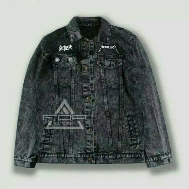 jaket jeans full patch