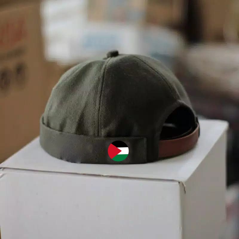 Topi Pria Dewasa Peci Miki hat Sablon PALESTINA (Miki Hat) Logo Kaligrafi PALESTINA Kualitas Import