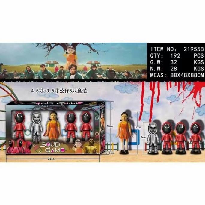 Mainan Figure Squid Game 5 pcs Miniatur Pajangan