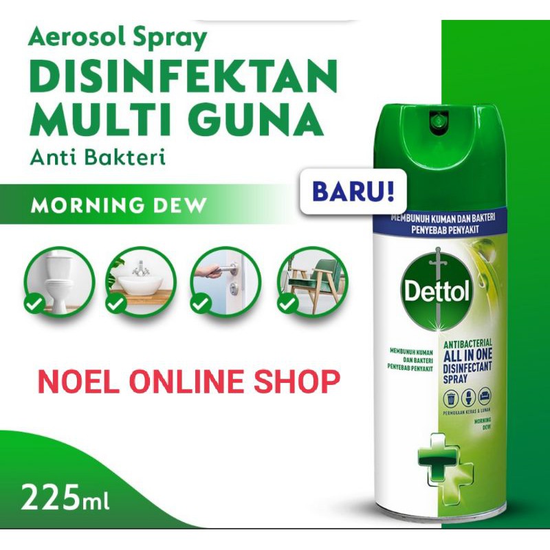 Dettol Disinfektan Aerosol Spray 225ml 225 ml