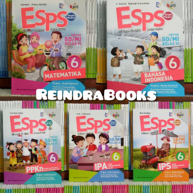 1 SET BUKU ESPS SD/MI KELAS 6 REVISI K13N