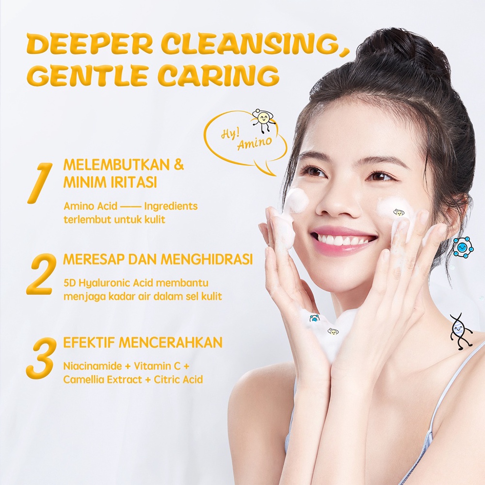 ❤ BELIA ❤ YOU Hy! Amino Facial Wash 100g | Oil Control | Brightening | Anti-Acne | Hydrating | Sabun Cuci Muka | Pembersih Wajah | BPOM