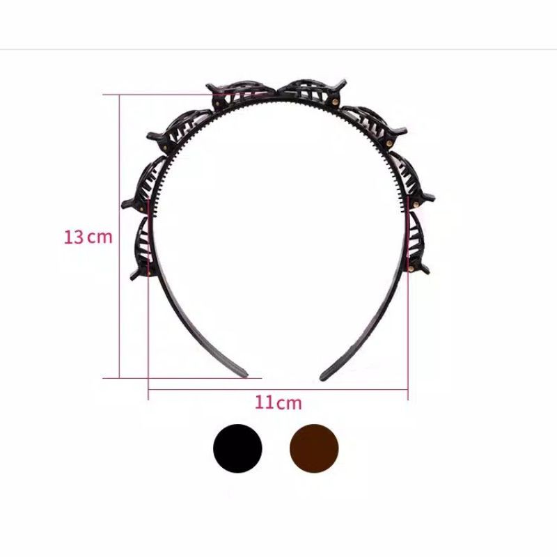 Bando Jepit Bando Kepang Ala Korea Korean Braids Twist Headband Jepitan Rambut Jepit