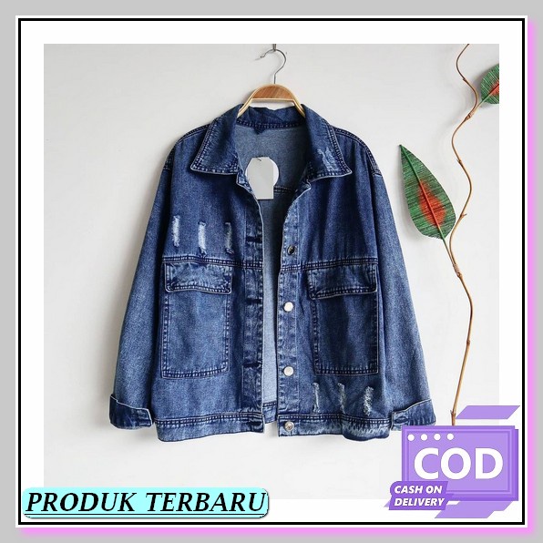 Jacket Jeans Gracia Wanita Denim Jaket Lepis Oversize Jins Jaket Klasik Kekinian Cewe Cewek Jaket Mu