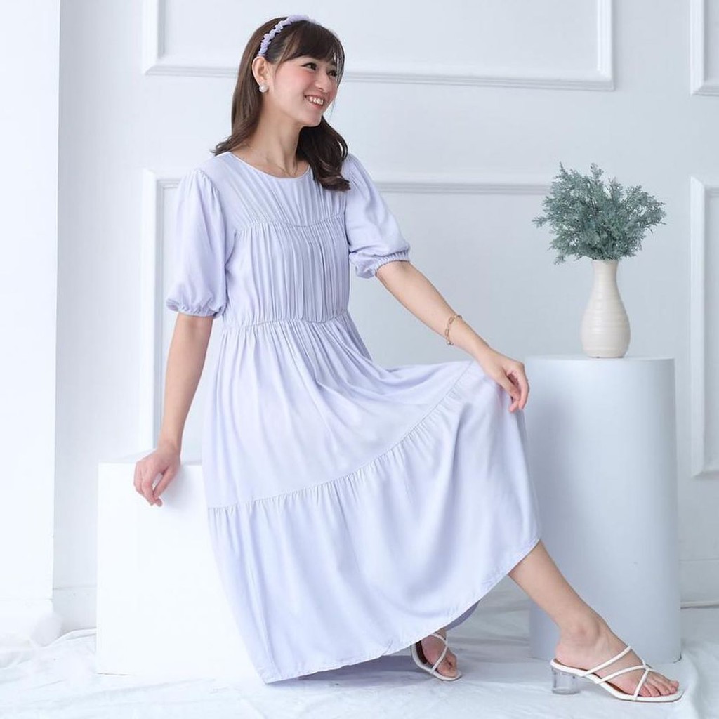 Janice Dress - Dress wanita kekinian, Dress kasual, lembut dan nyaman