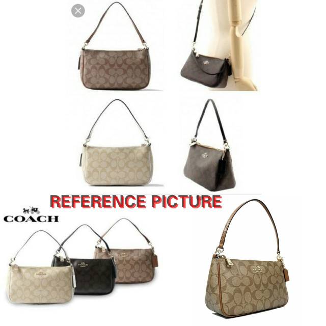 Coach messico top handle pouch in signature crossbody 7795-1(01(semipremium