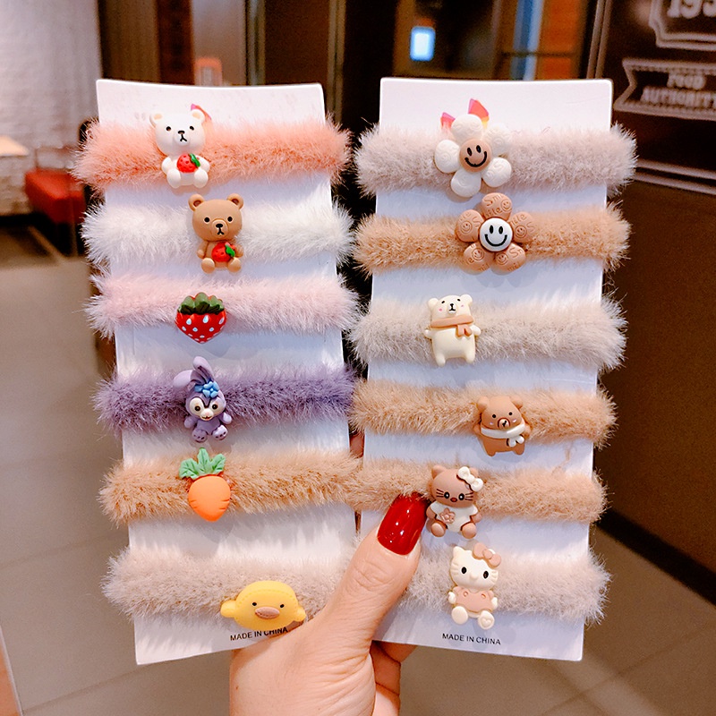 MURMURE.ID | IKAT KARET RAMBUT BULU EARTH WARM TONE IKAT RAMBUT IMPORT KOREA STYLE LUCU MURAHHA160-1