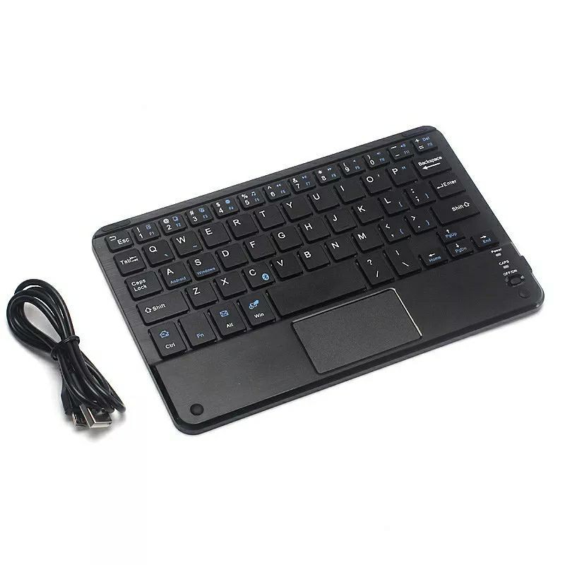 9inch keyboard wireless bluetooth lengkap mouse touchpad