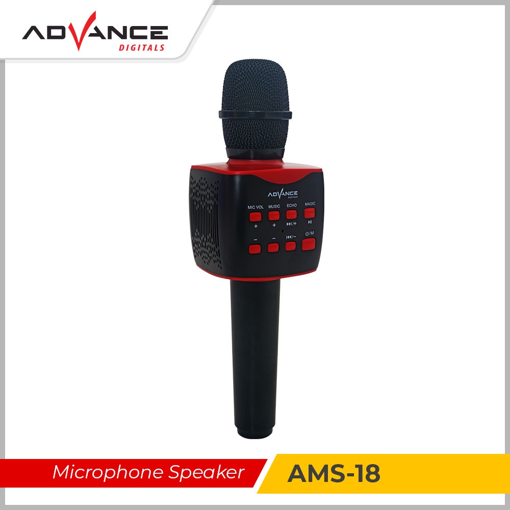 Advance Digitals AMS-18 Speaker Mic Karoke Bluetooth Murah Garansi 1 tahun