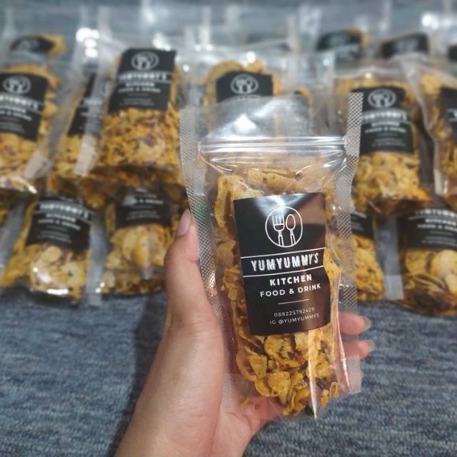 

Keripik basreng rasa pedas jeruk