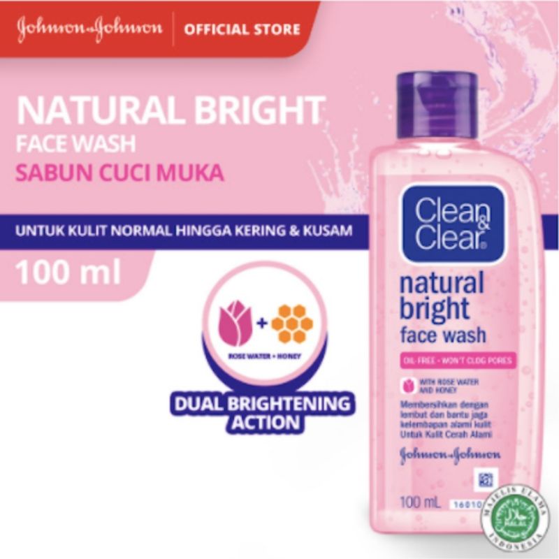 CLEAN &amp; CLEAR Natural Bright Face Wash 100ml