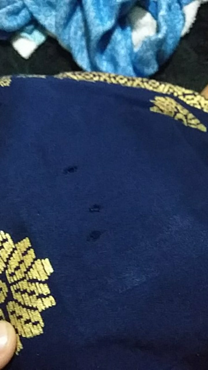 Set Couple Batik Songket Palembang Navy Gold