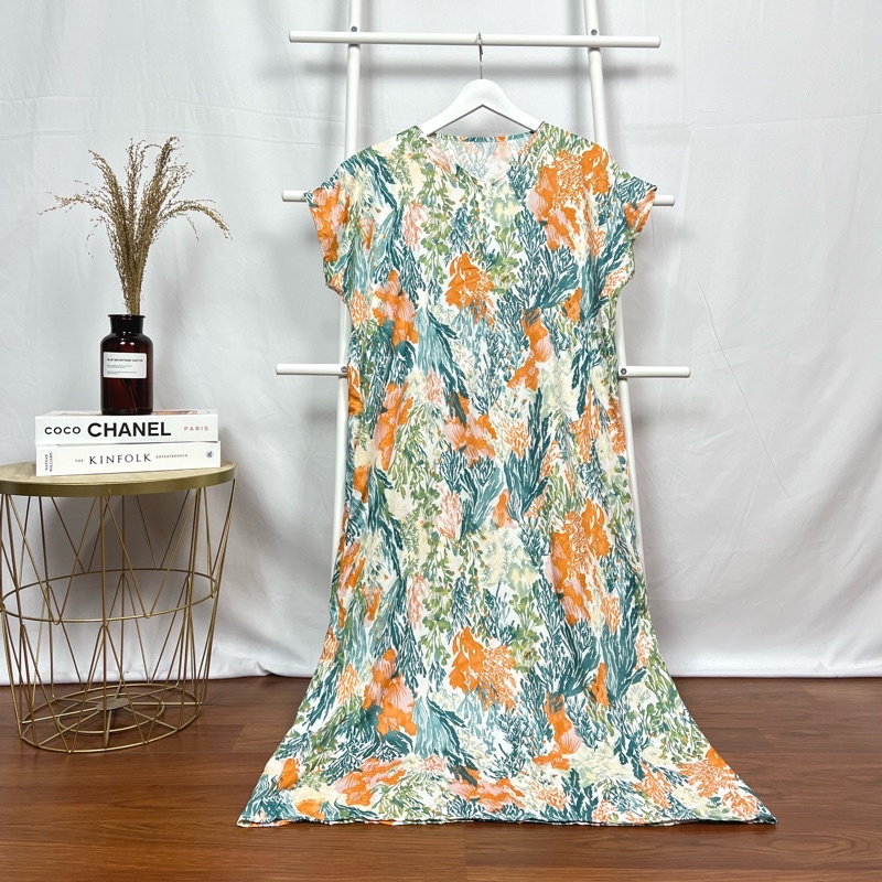 daster long semata kaki, daster panjang viral kekinian, daster rayon busui terlaris-Long Seawed