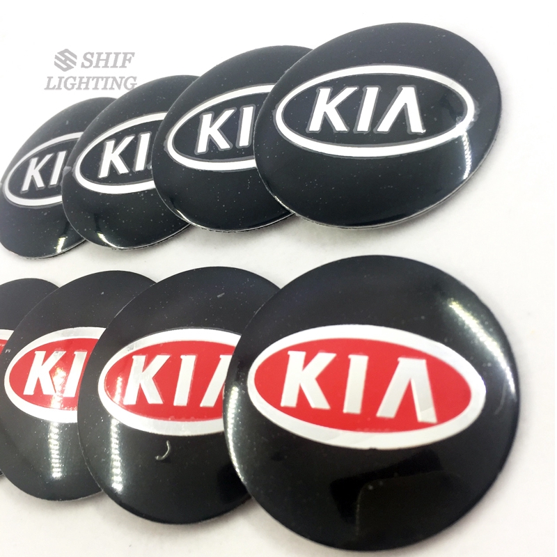 Stiker Emblem Logo Kia 4x56mm Untuk Velg Hub Mobil Kia