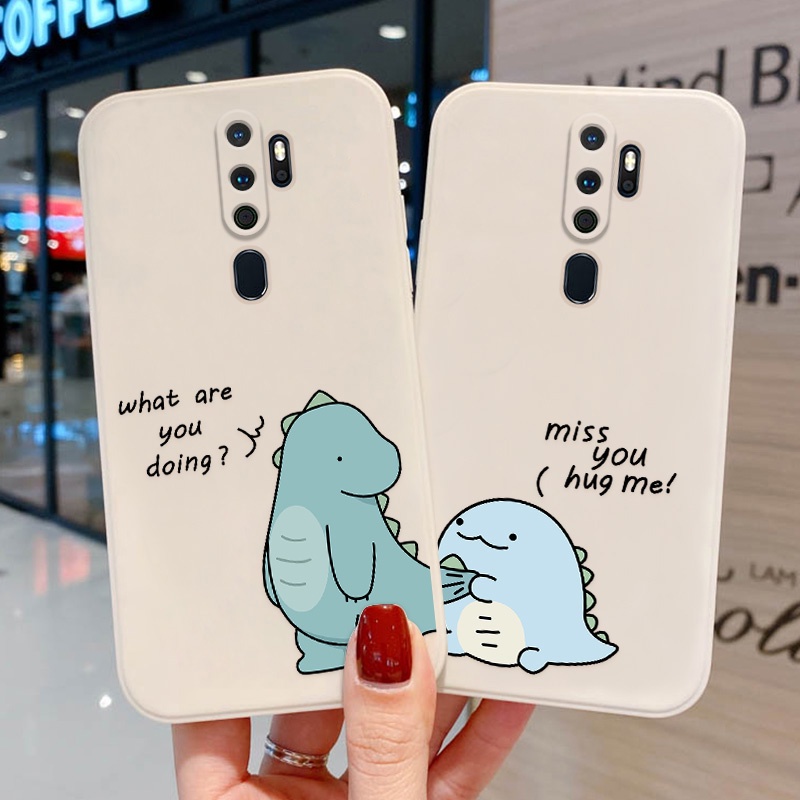 Casing OPPO A5s A7 A12 A12s A11K F9 F9 Pro A5 A3s A12E C1 A16 A16s A55 A92 A72 A5 A9 A15 A35 A8 A31 Motif Dinosaurus