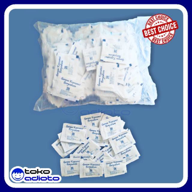 

1Pack Garam Sachet 250pcs/ Salt Stick / Garam Halus / Garam Yodium / Garam Resto / Salt Sachet