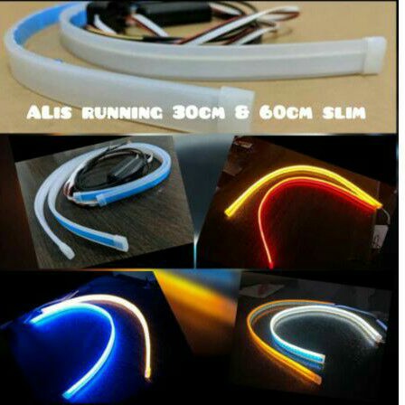 Lampu LED Alis Flexibel DRL 30Cm Running Mobil Motor Sein harga satuan / 1pcs-1