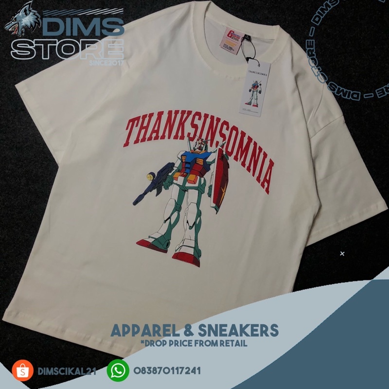 T-Shirt Thanksinsomnia X Gundam Erde White UNISEX
