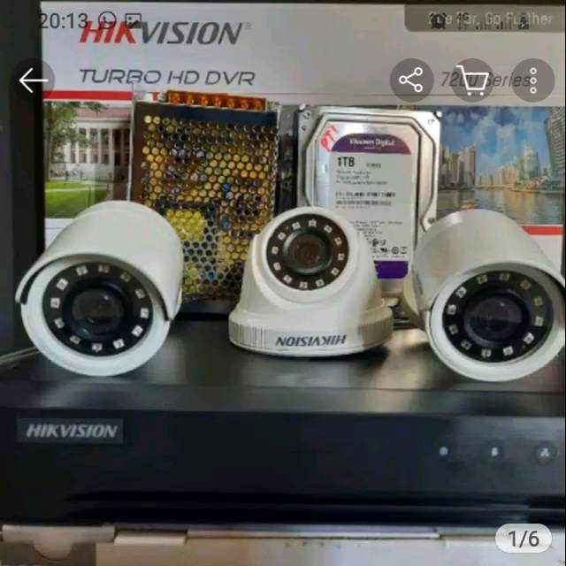 PAKET 3 CAMERA CCTV HIKVISION 2 MEGA PIXEL 1080P FULL HD /KAMERA CCTV