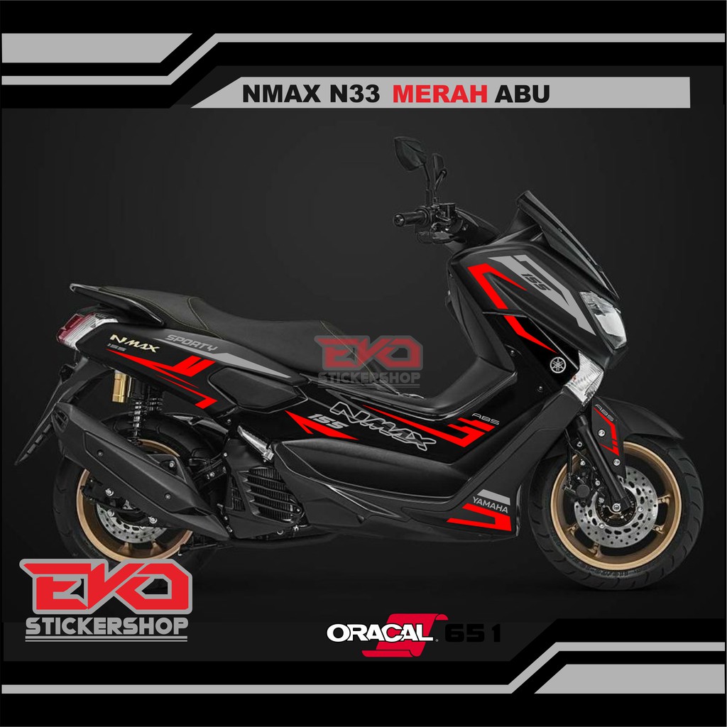 STIKER NMAX HITAM CUTTING STICKER NMAX SPORTY