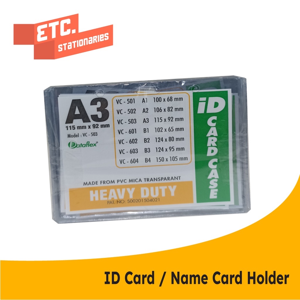 

Dataflex ID Card A3 Case Plastik Mika / Name Tag Holder VC-503