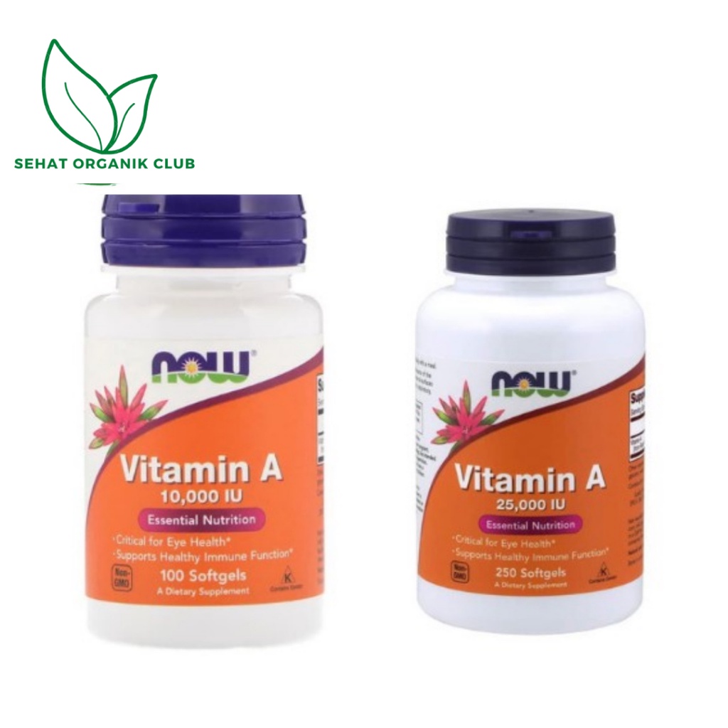 Now Vitamin A 10000 iu 10.000 iu 10,000 iu 100 Softgels; Vitamin A 25,000 25000 IU 25000IU 25,000IU 