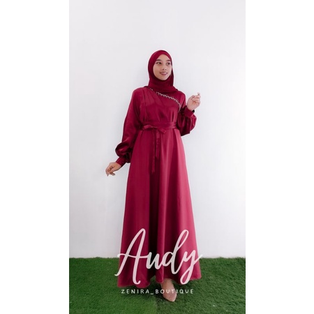 AUDY DRESS draperi berpayet / baju pesta kondangan / lamaran couple / gaun wisuda