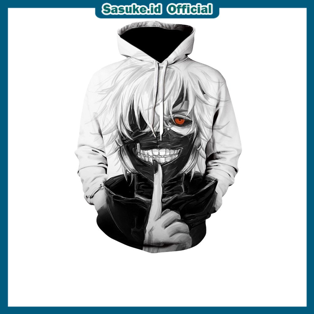 Sasuke.id!! Sweater Hoodie Ken Kaneki Anime Anak / Hoodie Anime TokyocGHOUL MATA MERAH