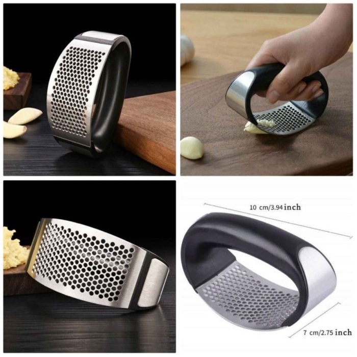 Alat Penghancur Bawang Putih Stainless Penghalus Garlic Press Crusher Gift